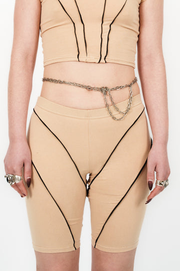 NAKED BIKER SHORTS BEIGE
