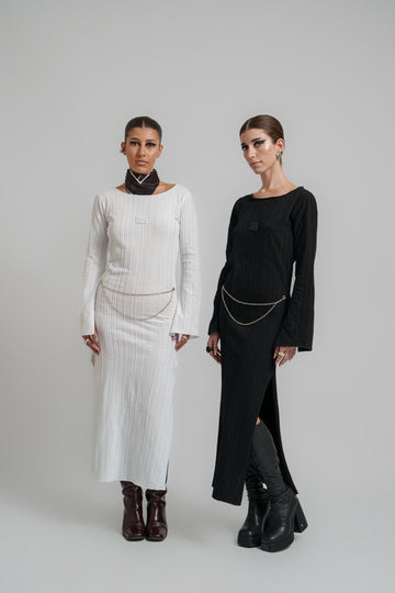 TEXTURED LINES DRESS