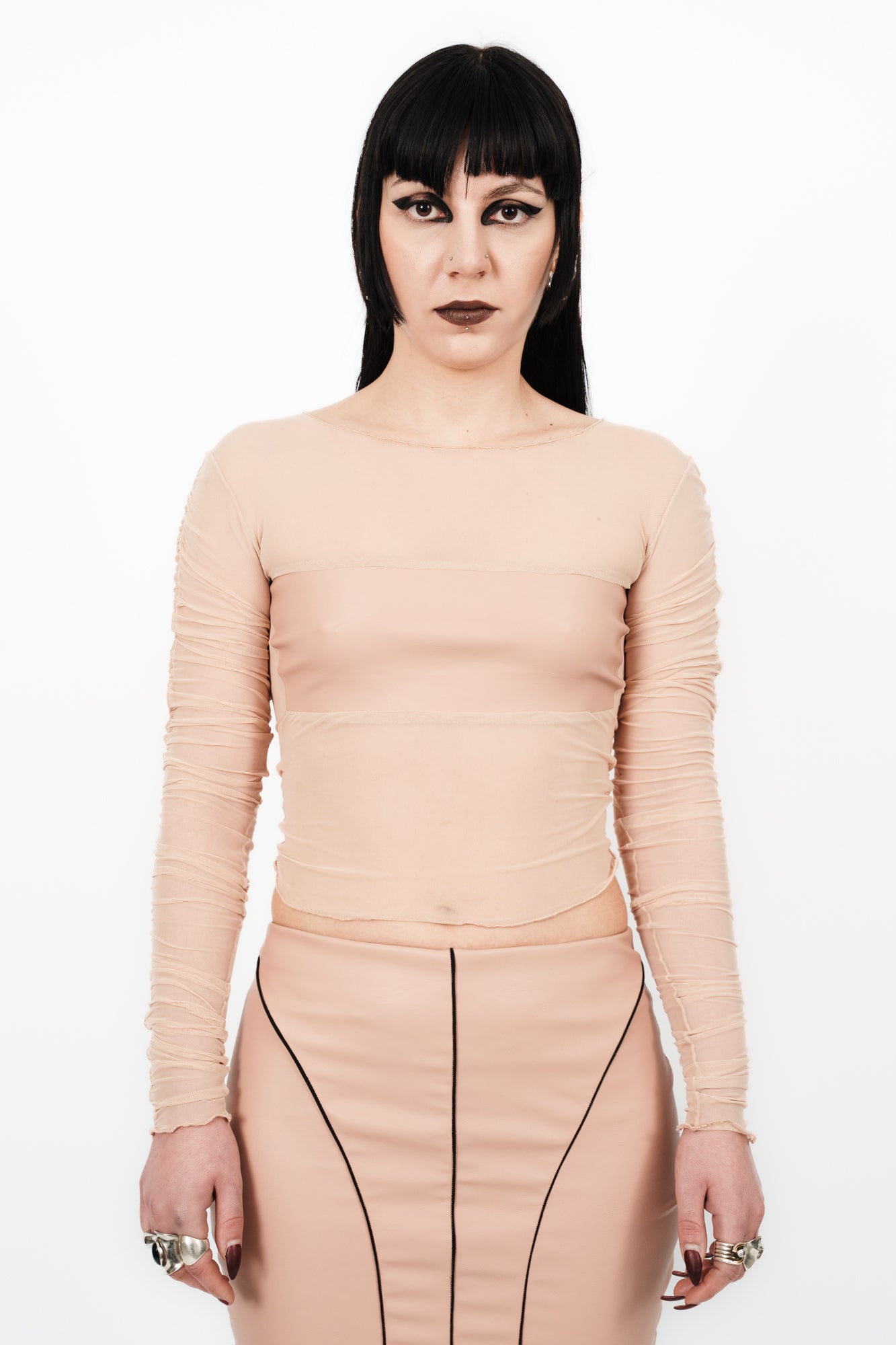 CENSORED BEIGE TOP